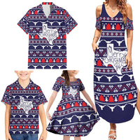 Merry Christmas Y'all Family Matching Summer Maxi Dress and Hawaiian Shirt Xmas Holiday Patterns - Wonder Print Shop