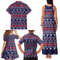 Merry Christmas Y'all Family Matching Tank Maxi Dress and Hawaiian Shirt Xmas Holiday Patterns - Wonder Print Shop