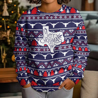 Merry Christmas Y'all Kid Ugly Christmas Sweater Xmas Holiday Patterns - Wonder Print Shop