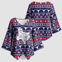 Merry Christmas Y'all Kimono Sleeve Blouse Xmas Holiday Patterns - Wonder Print Shop