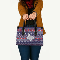 Merry Christmas Y'all Leather Bag Xmas Holiday Patterns - Wonder Print Shop