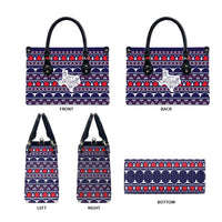 Merry Christmas Y'all Leather Bag Xmas Holiday Patterns - Wonder Print Shop