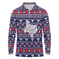 Merry Christmas Y'all Long Sleeve Polo Shirt Xmas Holiday Patterns - Wonder Print Shop