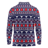 Merry Christmas Y'all Long Sleeve Polo Shirt Xmas Holiday Patterns - Wonder Print Shop