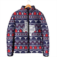 Merry Christmas Y'all Padded Jacket Xmas Holiday Patterns - Wonder Print Shop