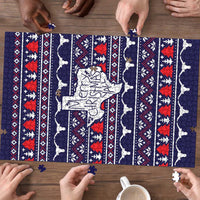 Merry Christmas Y'all Puzzle Xmas Holiday Patterns - Wonder Print Shop
