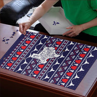 Merry Christmas Y'all Puzzle Xmas Holiday Patterns - Wonder Print Shop