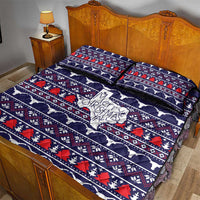 Merry Christmas Y'all Quilt Bed Set Xmas Holiday Patterns - Wonder Print Shop