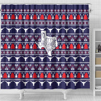 Merry Christmas Y'all Shower Curtain Xmas Holiday Patterns - Wonder Print Shop