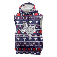 Merry Christmas Y'all Sleeveless Hoodie Xmas Holiday Patterns - Wonder Print Shop