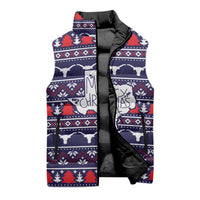 Merry Christmas Y'all Sleeveless Puffer Jacket Xmas Holiday Patterns - Wonder Print Shop