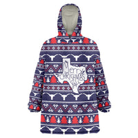 Merry Christmas Y'all Wearable Blanket Hoodie Xmas Holiday Patterns - Wonder Print Shop