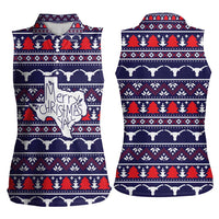 Merry Christmas Y'all Women Sleeveless Polo Shirt Xmas Holiday Patterns - Wonder Print Shop