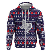 Merry Christmas Y'all Zip Hoodie Xmas Holiday Patterns - Wonder Print Shop