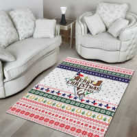Merry Christmas Yall Texas Area Rug Xmas Holiday Patterns - Wonder Print Shop