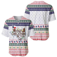 Merry Christmas Yall Texas Baseball Jersey Xmas Holiday Patterns - Wonder Print Shop