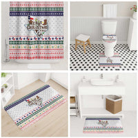Merry Christmas Yall Texas Bathroom Set Xmas Holiday Patterns - Wonder Print Shop