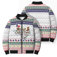 Merry Christmas Yall Texas Bomber Puffer Jacket Xmas Holiday Patterns - Wonder Print Shop