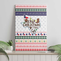 Merry Christmas Yall Texas Canvas Wall Art Xmas Holiday Patterns - Wonder Print Shop