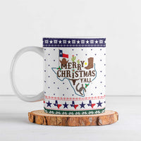 Merry Christmas Yall Texas Ceramic Mug Xmas Holiday Patterns - Wonder Print Shop
