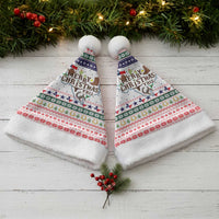 Merry Christmas Yall Texas Christmas Santa Hat Xmas Holiday Patterns - Wonder Print Shop