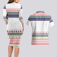 Merry Christmas Yall Texas Couples Matching Long Sleeve Bodycon Dress and Hawaiian Shirt Xmas Holiday Patterns - Wonder Print Shop