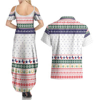 Merry Christmas Yall Texas Couples Matching Summer Maxi Dress and Hawaiian Shirt Xmas Holiday Patterns - Wonder Print Shop