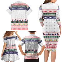 Merry Christmas Yall Texas Family Matching Long Sleeve Bodycon Dress and Hawaiian Shirt Xmas Holiday Patterns - Wonder Print Shop