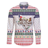 Merry Christmas Yall Texas Family Matching Long Sleeve Bodycon Dress and Hawaiian Shirt Xmas Holiday Patterns - Wonder Print Shop