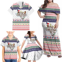 Merry Christmas Yall Texas Family Matching Off Shoulder Maxi Dress and Hawaiian Shirt Xmas Holiday Patterns - Wonder Print Shop