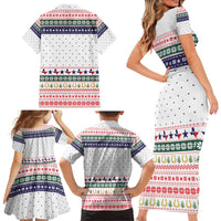 Merry Christmas Yall Texas Family Matching Short Sleeve Bodycon Dress and Hawaiian Shirt Xmas Holiday Patterns - Wonder Print Shop