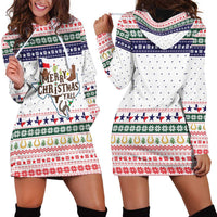 Merry Christmas Yall Texas Hoodie Dress Xmas Holiday Patterns - Wonder Print Shop
