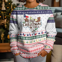 Merry Christmas Yall Texas Kid Ugly Christmas Sweater Xmas Holiday Patterns - Wonder Print Shop