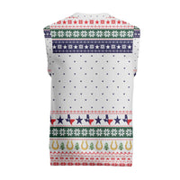 Merry Christmas Yall Texas Christmas Knitted V-Neck Vest Xmas Holiday Patterns - Wonder Print Shop