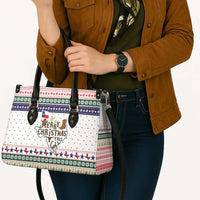 Merry Christmas Yall Texas Leather Bag Xmas Holiday Patterns - Wonder Print Shop