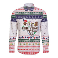 Merry Christmas Yall Texas Long Sleeve Button Shirt Xmas Holiday Patterns - Wonder Print Shop
