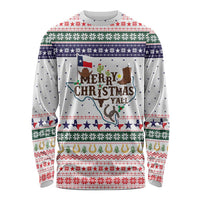 Merry Christmas Yall Texas Long Sleeve Shirt Xmas Holiday Patterns - Wonder Print Shop