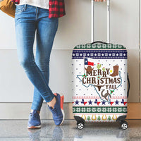 Merry Christmas Yall Texas Luggage Cover Xmas Holiday Patterns - Wonder Print Shop