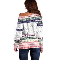 Merry Christmas Yall Texas Off Shoulder Sweater Xmas Holiday Patterns - Wonder Print Shop