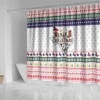 Merry Christmas Yall Texas Shower Curtain Xmas Holiday Patterns - Wonder Print Shop
