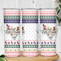 Merry Christmas Yall Texas Skinny Tumbler Xmas Holiday Patterns - Wonder Print Shop