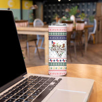 Merry Christmas Yall Texas Skinny Tumbler Xmas Holiday Patterns - Wonder Print Shop