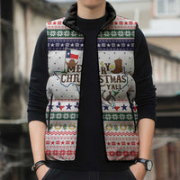 Merry Christmas Yall Texas Sleeveless Puffer Jacket Xmas Holiday Patterns - Wonder Print Shop