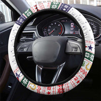 Merry Christmas Yall Texas Steering Wheel Cover Xmas Holiday Patterns - Wonder Print Shop