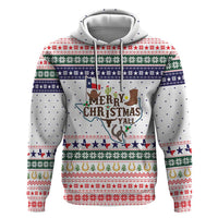 Merry Christmas Yall Texas Zip Hoodie Xmas Holiday Patterns - Wonder Print Shop
