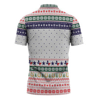 Merry Christmas Yall Texas Zipper Polo Shirt Xmas Holiday Patterns - Wonder Print Shop