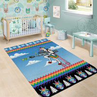 Unicorn Pew Pew Christmas Area Rug Xmas Holiday Patterns - Wonder Print Shop