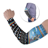 Unicorn Pew Pew Christmas Arm Sleeves Xmas Holiday Patterns - Wonder Print Shop