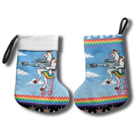 Unicorn Pew Pew Christmas Stocking Xmas Holiday Patterns - Wonder Print Shop