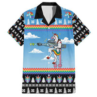 Unicorn Pew Pew Christmas Family Matching Puletasi and Hawaiian Shirt Xmas Holiday Patterns - Wonder Print Shop